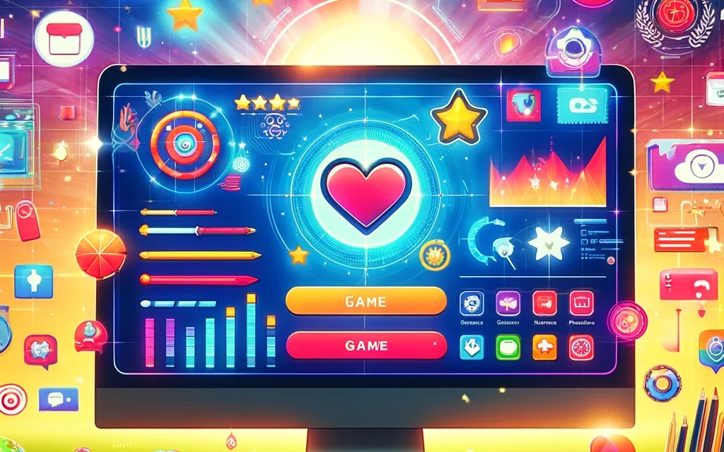 https://www.azynius.com/estishee/2024/05/DALL·E-2024-05-13-10.32.14-A-creative-conceptual-image-representing-gamification-of-UI-and-UX.-The-scene-includes-a-computer-screen-displaying-a-colorful-interactive-user-int-1024x640.webp